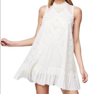 Free People Cream Angel Lace Dress